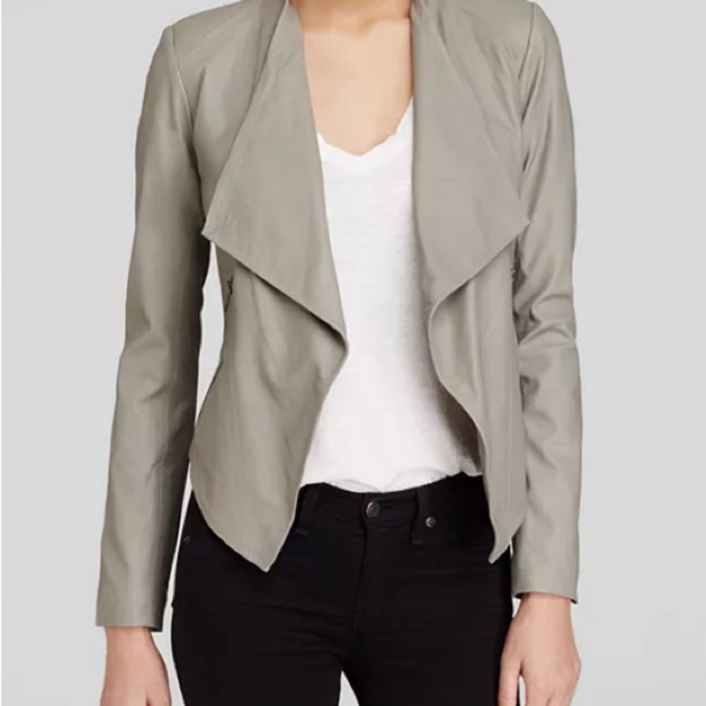 BB Dakota Women's Taupe Leather Jacket - Picture 2 of 7